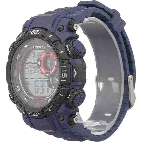 Men's Digital Chronograph Resin Strap Sport Watch - Picture 4 of 8